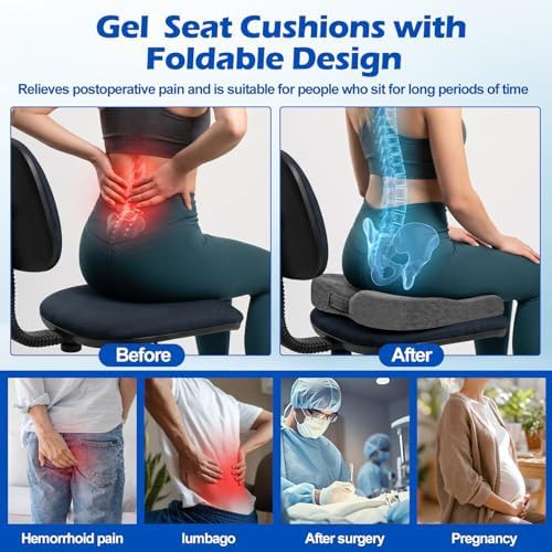 Foldable memory foam wheelchair seat pad — photo 4