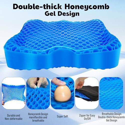 Thick honeycomb gel stadium seat cushion — photo 3