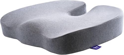 Light grey mesh gel memory foam cushion