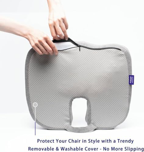 Light grey mesh gel memory foam cushion — photo 4