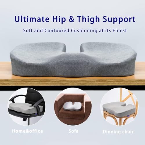 Light grey mesh gel memory foam cushion — photo 5