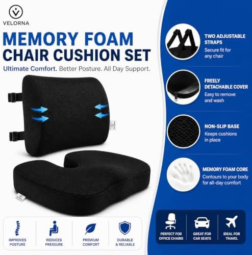 Memory foam seat and lumbar set — photo 4