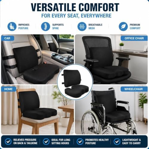 Memory foam seat and lumbar set — photo 5