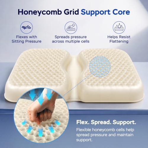 Black TPE gel tailbone relief pad — photo 4