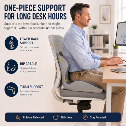 Ergonomic tailbone and lumbar support cushion — photo 3
