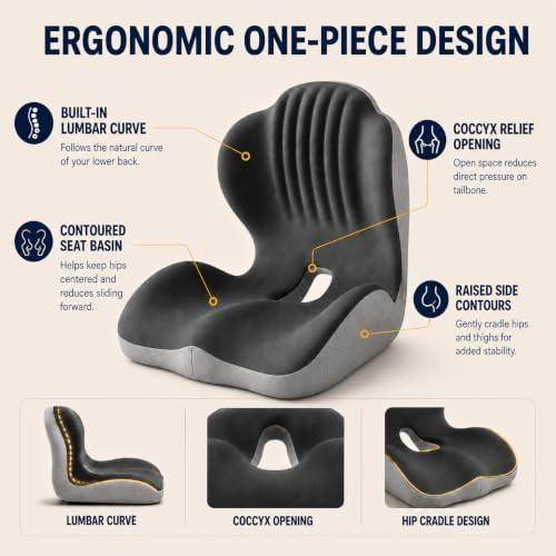 Ergonomic tailbone and lumbar support cushion — photo 5