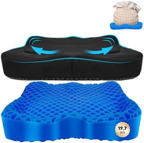 Thick honeycomb gel cushion with non slip cover