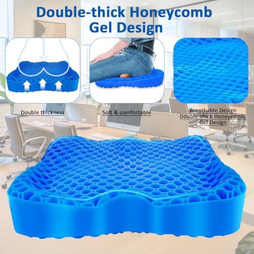 Thick honeycomb gel cushion with non slip cover — photo 5