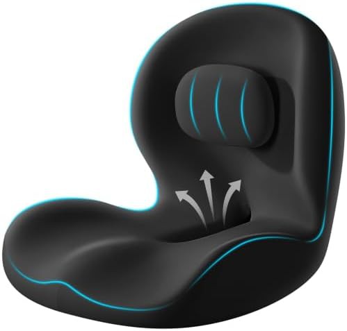 L-shaped office chair lumbar support pillow
