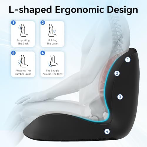 L-shaped office chair lumbar support pillow — photo 3