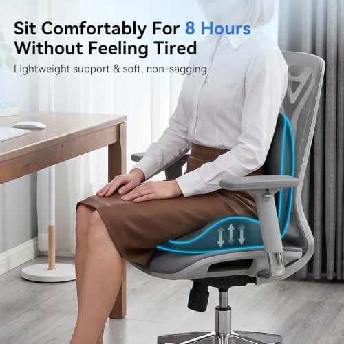 L-shaped office chair lumbar support pillow — photo 5