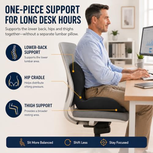 Office seat cushion with lumbar support — photo 3