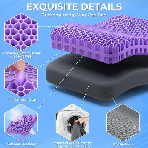Breathable thick gel cushion for long sitting — photo 4