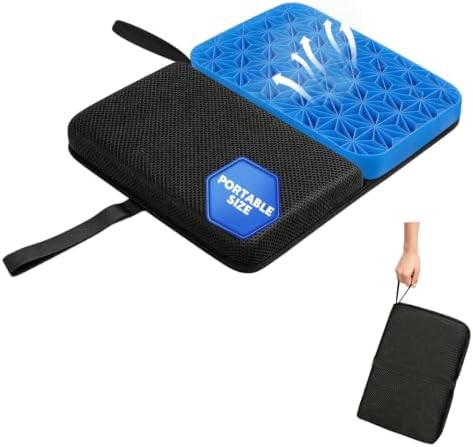 Foldable honeycomb gel cushion for travel