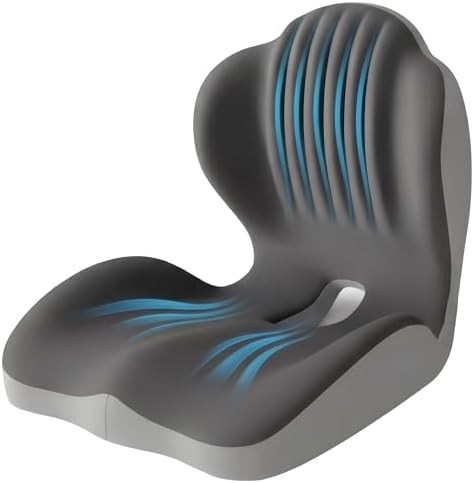 Ergonomic L-shaped lumbar and seat support