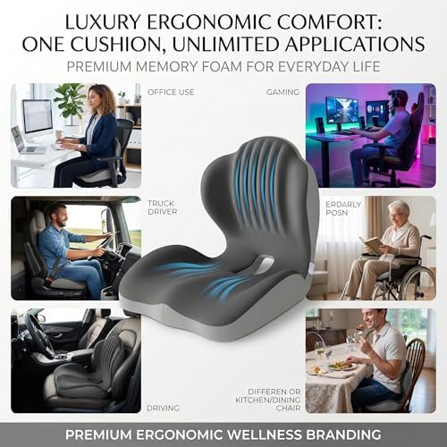 Ergonomic L-shaped lumbar and seat support — photo 5