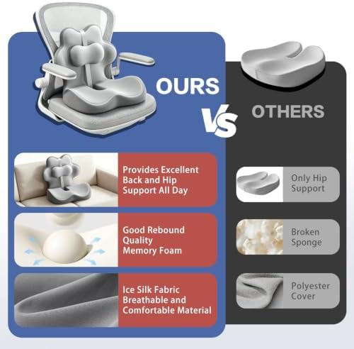 Gray two-in-one memory foam support set — photo 3