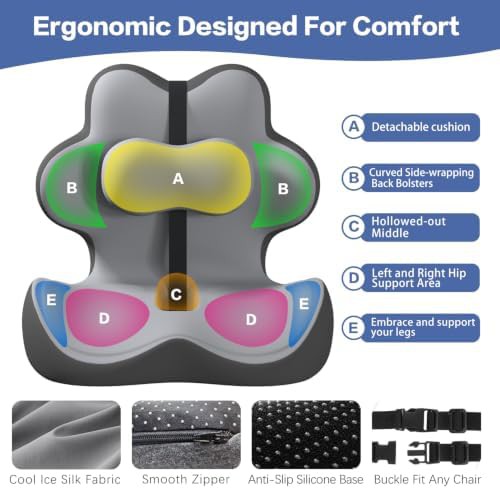 Gray two-in-one memory foam support set — photo 4