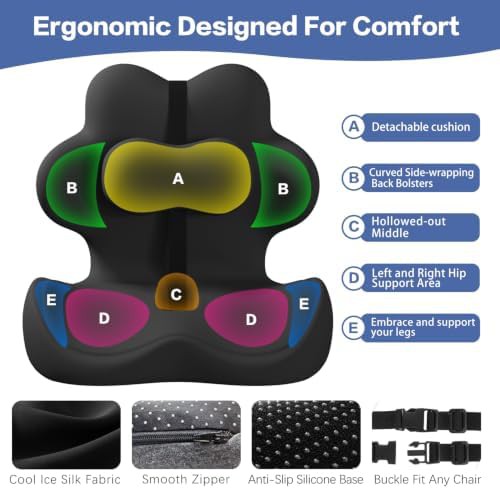 Black memory foam set with adjustable strap — photo 4