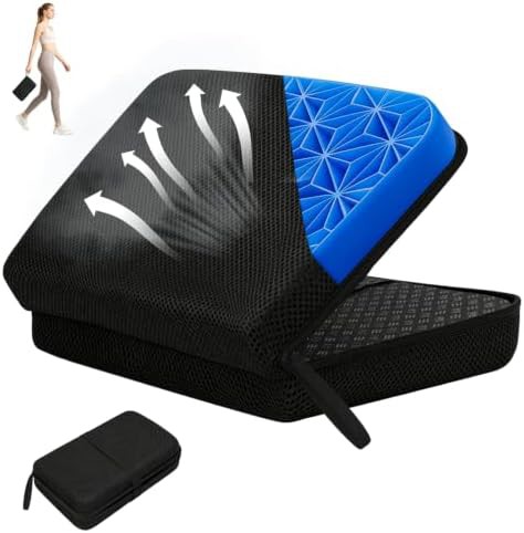 Foldable honeycomb gel travel cushion