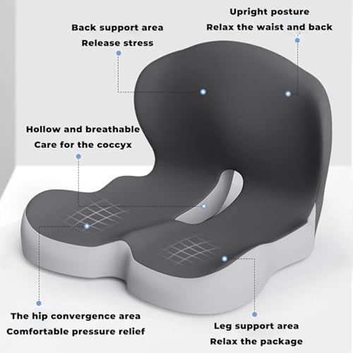 Orthopedic memory foam cushion double gray — photo 3