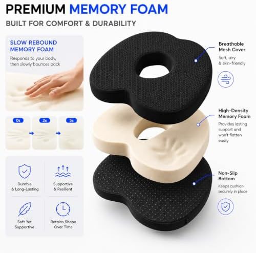 Orthopedic memory foam for hemorrhoid relief — photo 4