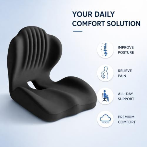 Ergonomic memory foam seat and lumbar support — photo 3