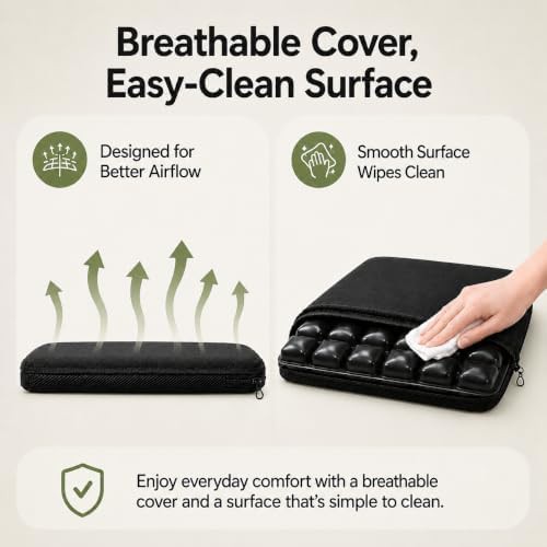 Inflatable air seat cushion for pressure relief — photo 5