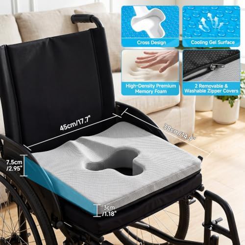 Gel wheelchair donut cushion with covers — photo 3