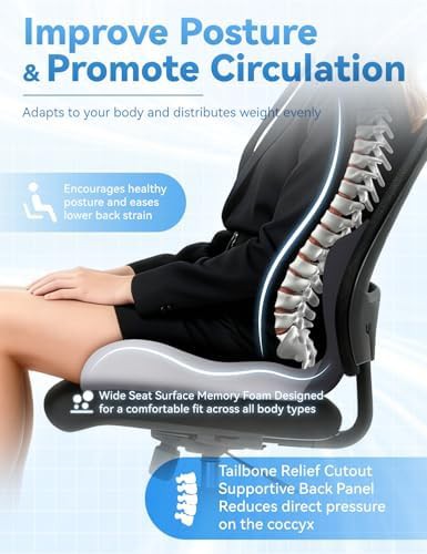 Two tone orthopedic memory foam cushion — photo 5
