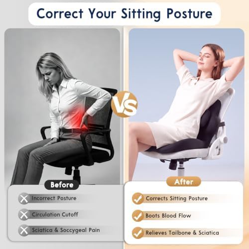 Office chair cushion with lumbar support — photo 3