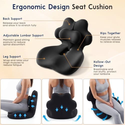 Office chair cushion with lumbar support — photo 4