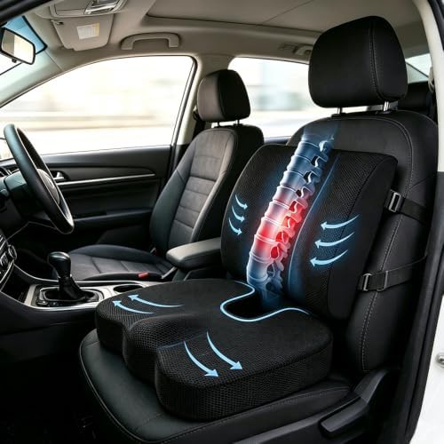 Memory foam mesh lumbar support pillow