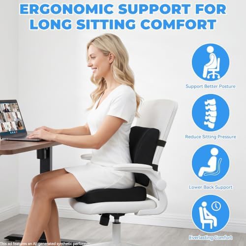 Memory foam mesh lumbar support pillow — photo 4