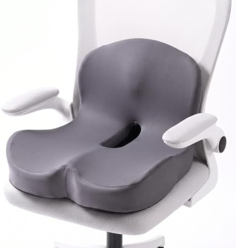 Dark grey extra large ergonomic lumbar cushion