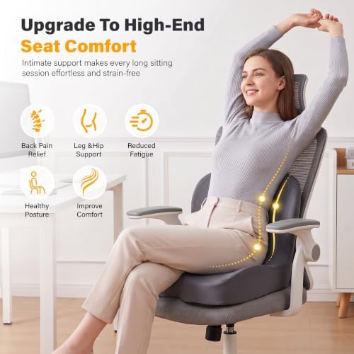 Dark grey extra large ergonomic lumbar cushion — photo 4