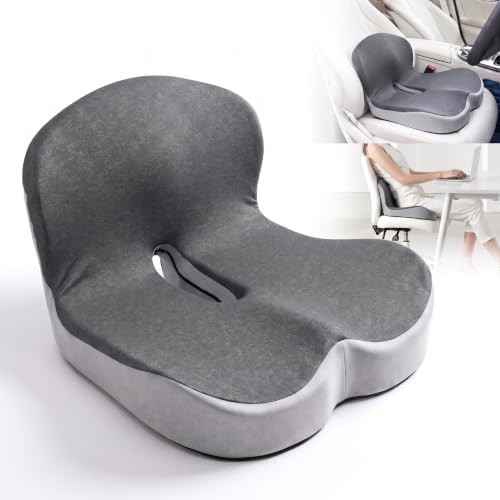 Extra large ergonomic seat cushion with lumbar support