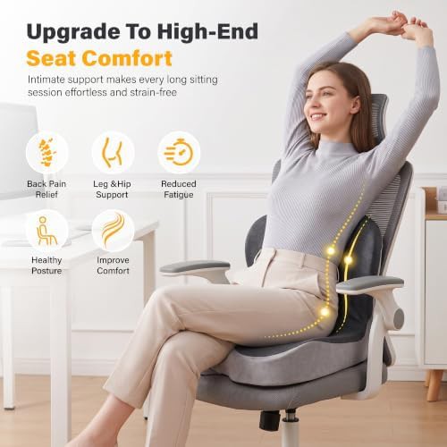 Extra large ergonomic seat cushion with lumbar support — photo 4