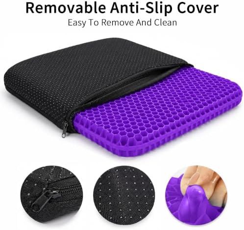 Purple gel honeycomb seat pad — photo 3