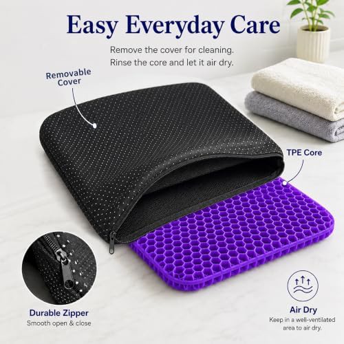 Purple gel honeycomb seat pad — photo 5