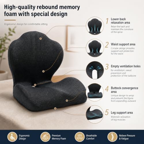 Ergonomic memory foam dining chair pad — photo 3