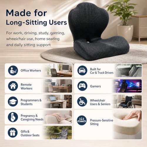 Ergonomic memory foam dining chair pad — photo 5