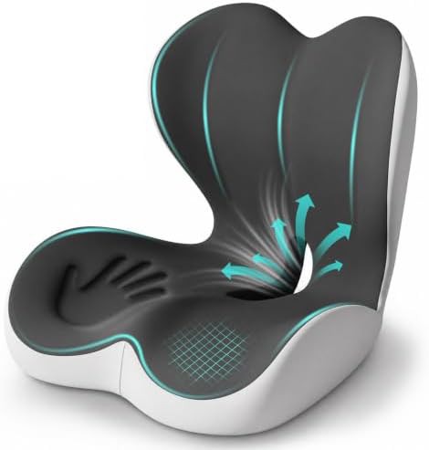 Upgraded ergonomic memory foam seat cushion