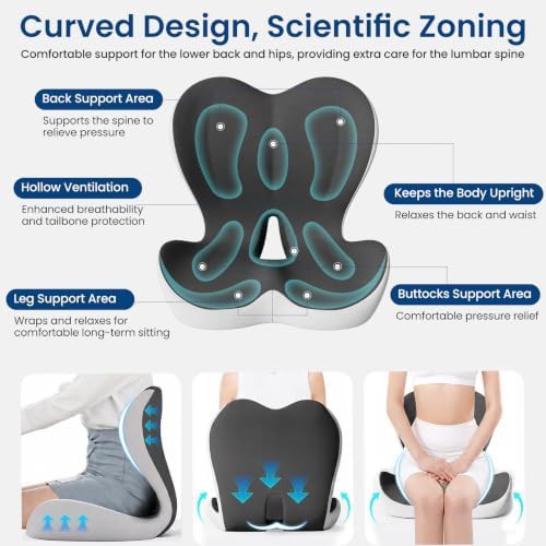 Upgraded ergonomic memory foam seat cushion — photo 3