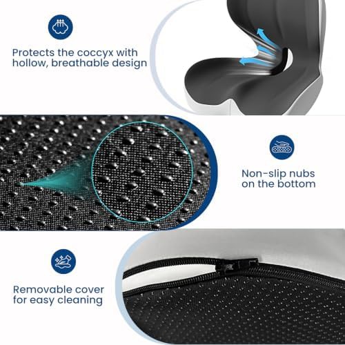 Upgraded ergonomic memory foam seat cushion — photo 5