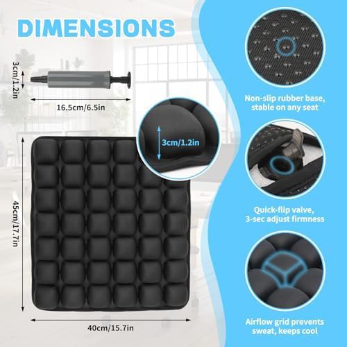 Travel airplane seat cushion with adjustable strap — photo 4