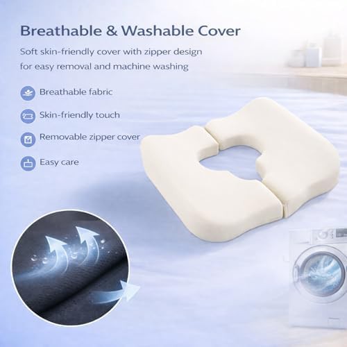 Black T-shaped tailbone support pillow — photo 5