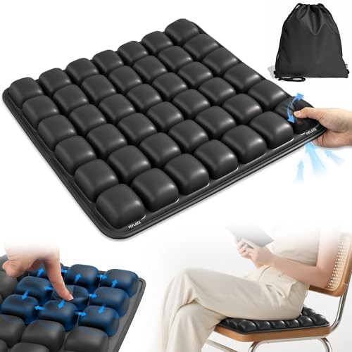 Adjustable air cushion for airplane travel