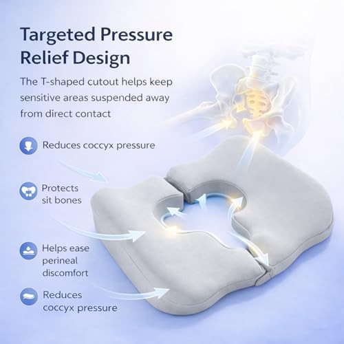 Gray T-shaped pressure relief cushion — photo 3