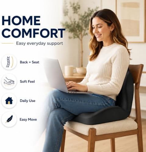 Contoured black tailbone pain relief pad — photo 3